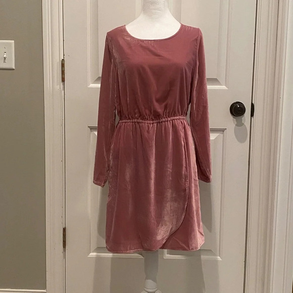 New! J. Crew Velvet Tulip Hem Faux Wrap Dress nwt 16308 - Picture 3 of 15